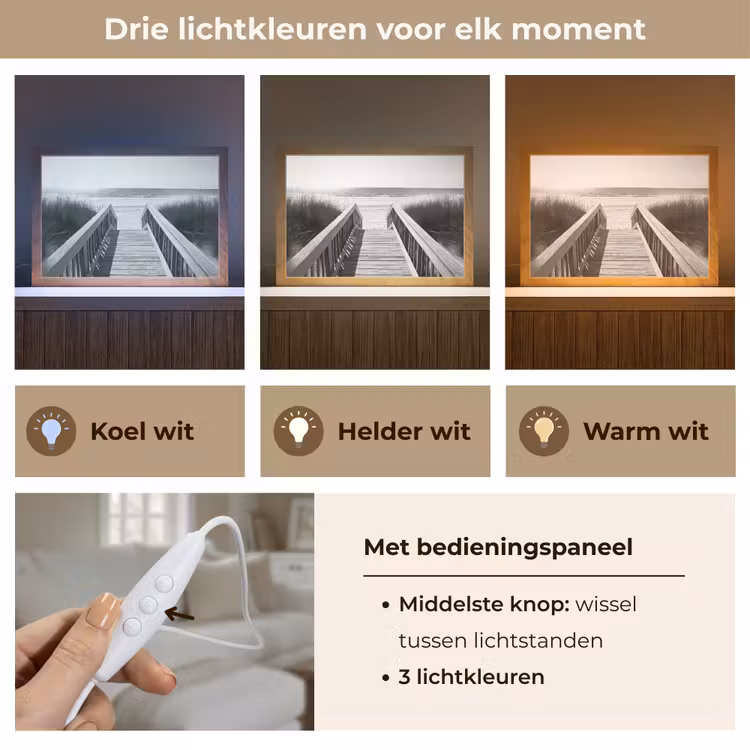 Tafellamp - Loopbrug - Hout - Strand - Zee — 6