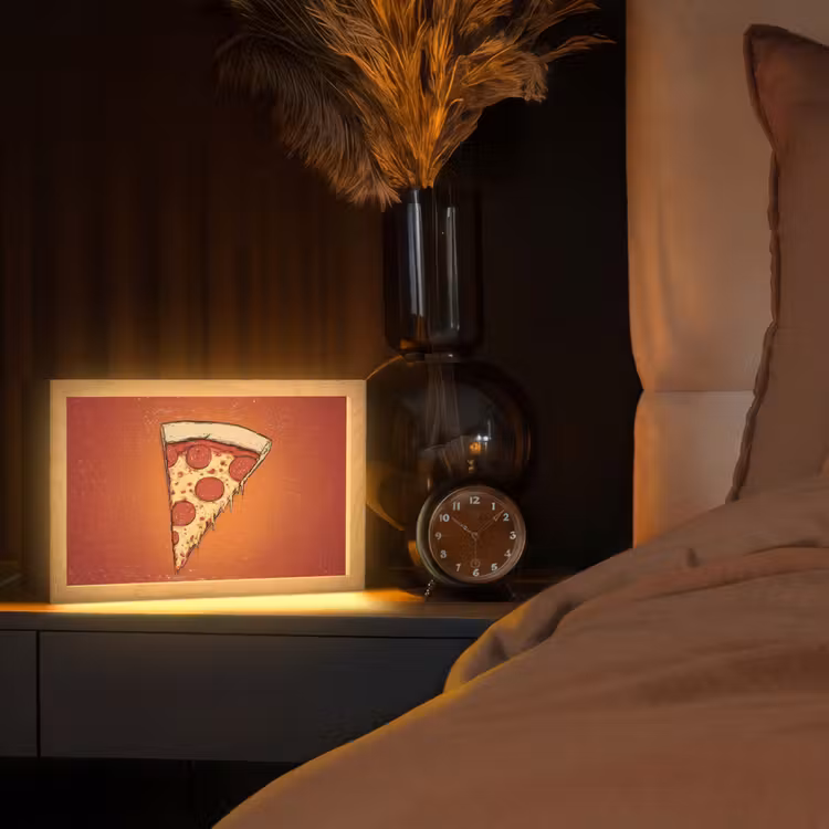 Tafellamp - Pizza - Kaas - Rood - Pepperoni — 2
