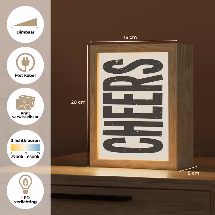 Tafellamp - Cheers - Japandi - Zwart - Letters — 7