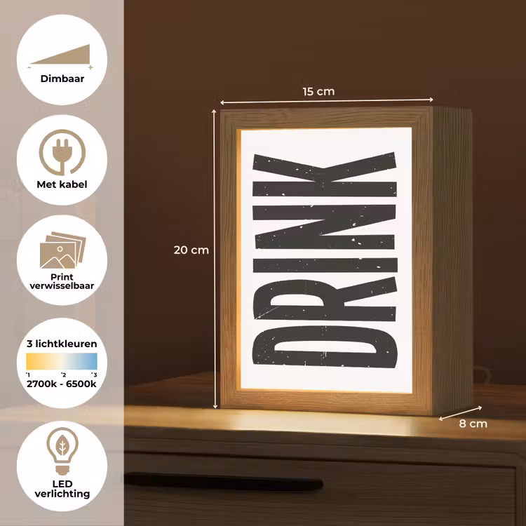 Tafellamp - Drink - Zwart - Wit - Decoratie — 7