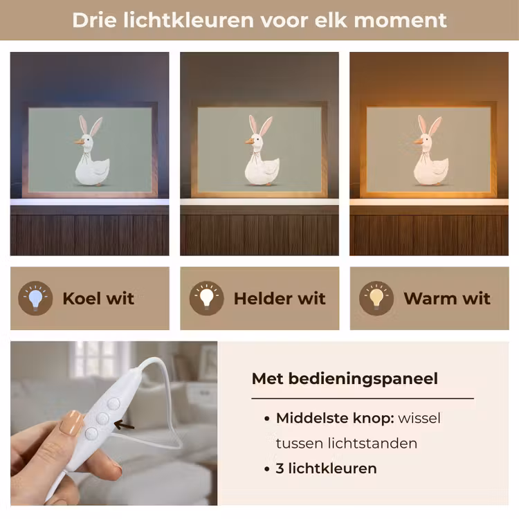 Tafellamp - Eend - Konijnoren - Grijs — 6