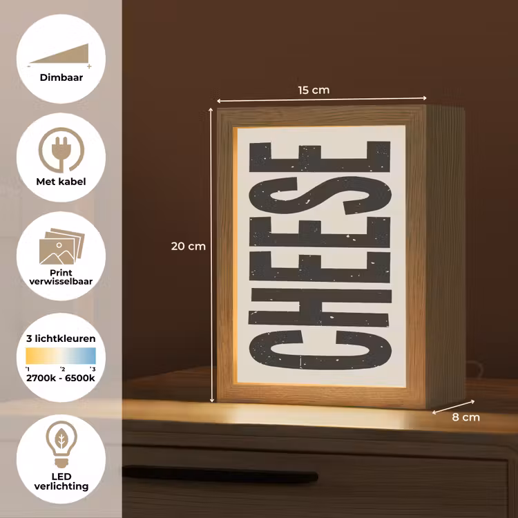 Tafellamp - Kaas - Decoratie - Beige - Cheese — 7