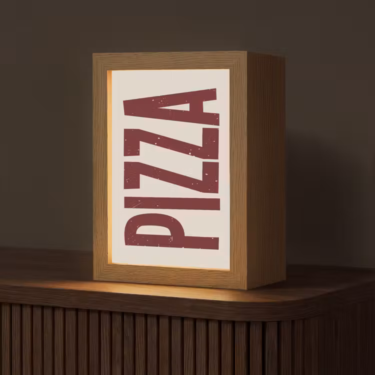 Tafellamp - Pizza - Vintage - Decoratie - Japandi — 1