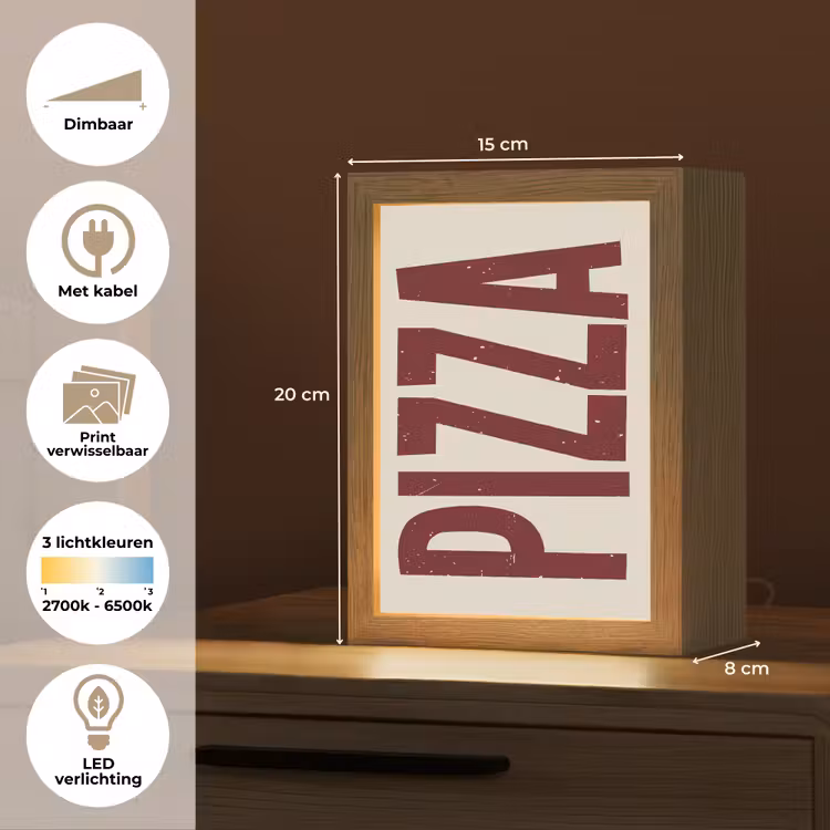 Tafellamp - Pizza - Vintage - Decoratie - Japandi — 7