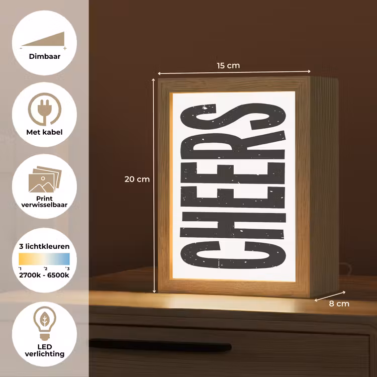 Tafellamp - Retro - Cheers - Zwart - Decoratie — 7