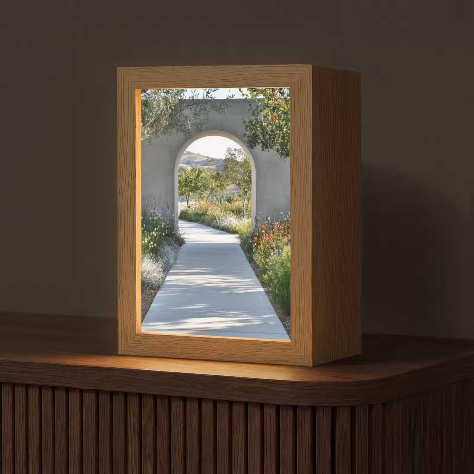 Tafellamp - Doorkijk - Pad - Beton - Landschap — 1