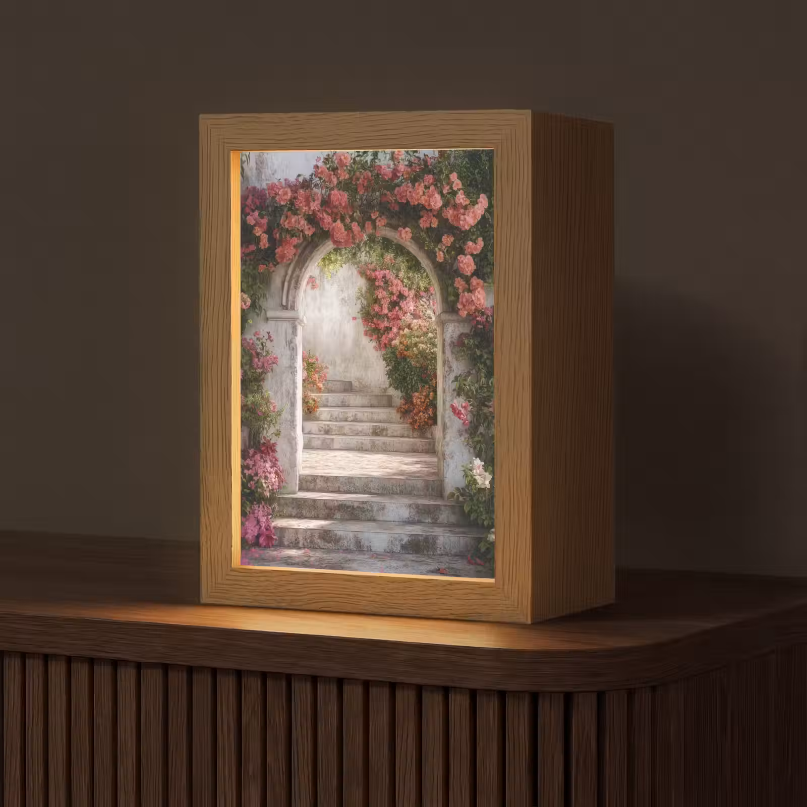 Tafellamp - Doorkijk - Rozen - Vintage - Poort — 1
