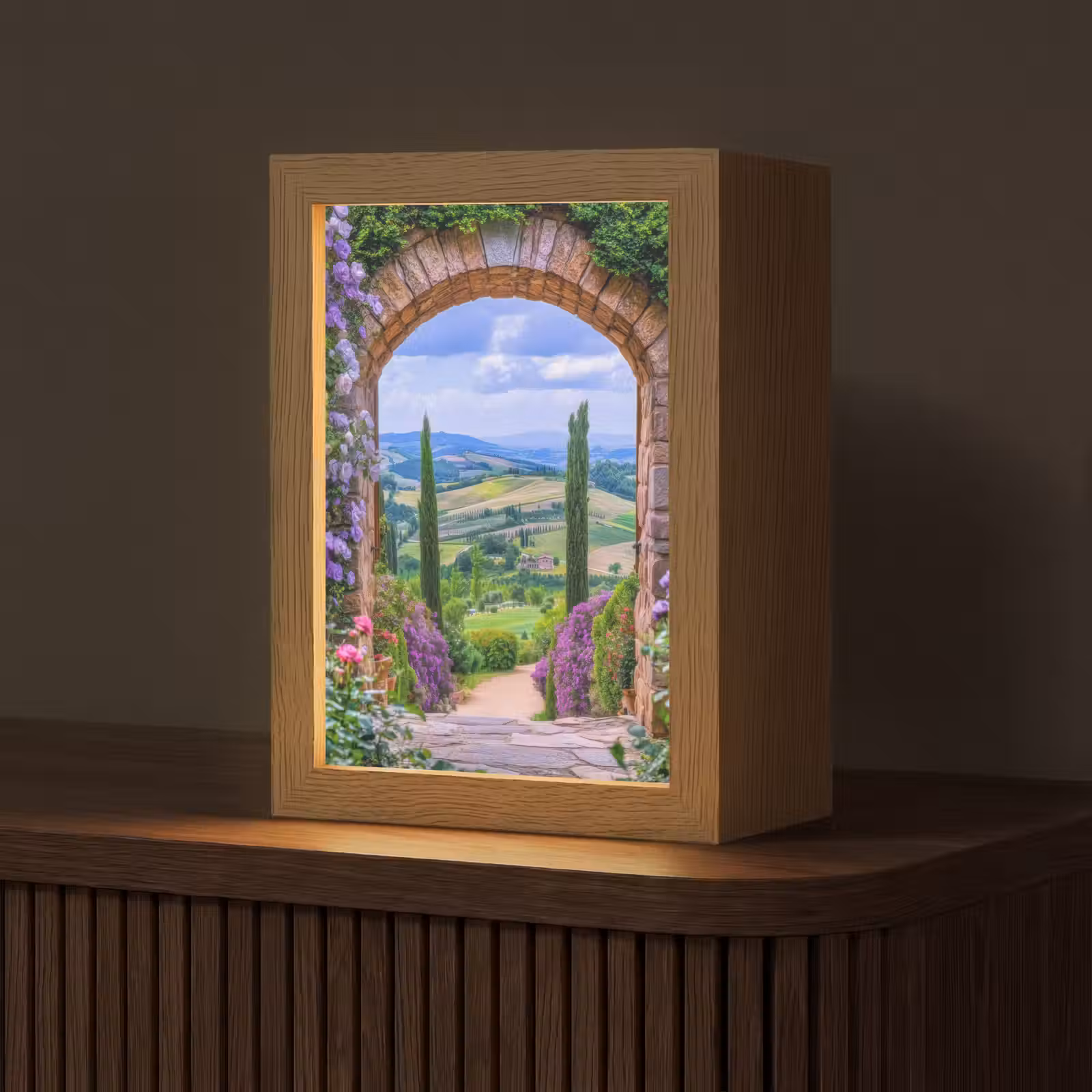 Tafellamp - Doorkijk - Toscane - Landschap - Poort — 1