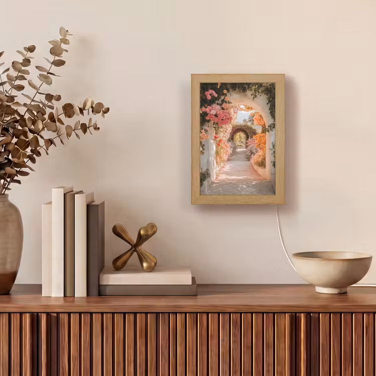 Tafellamp - Doorkijk - Boog - Bloemen - Pastel — 4