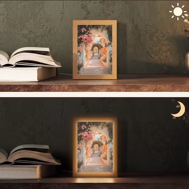 Tafellamp - Doorkijk - Boog - Bloemen - Pastel — 5