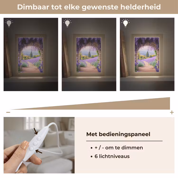 Tafellamp - Doorkijk - Lavendel - Bloemen - Paars - Poort — 8