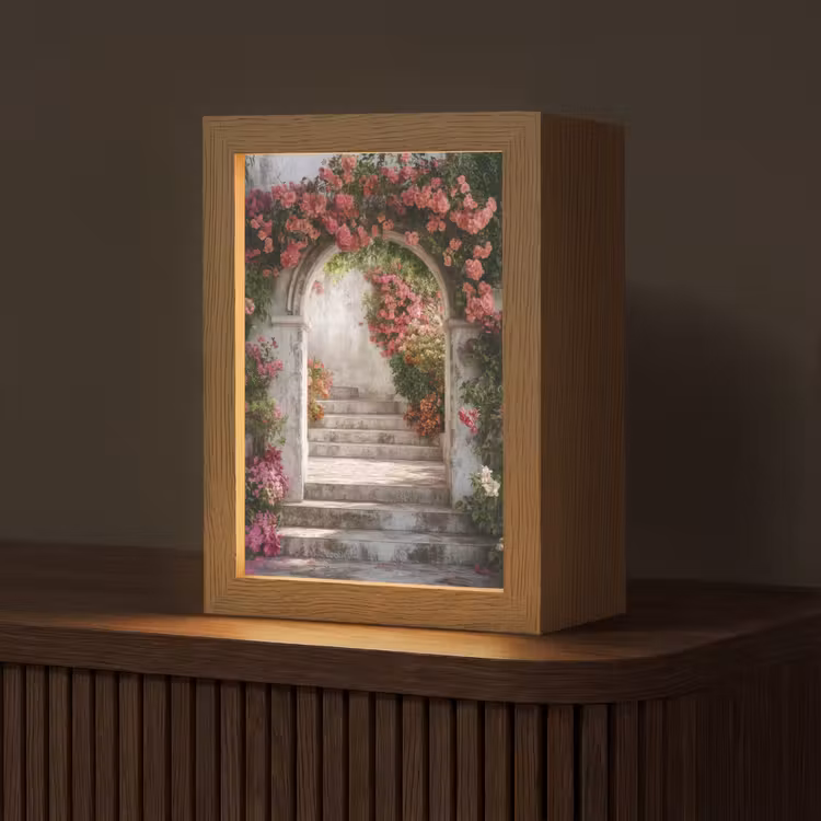 Tafellamp - Doorkijk - Rozen - Vintage - Poort — 1