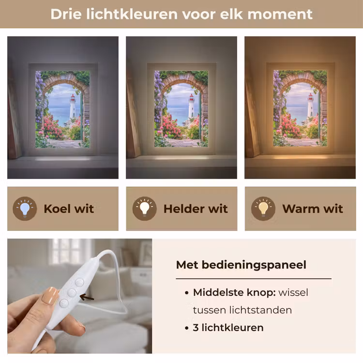 Tafellamp - Doorkijk - Vuurtoren - Bloemen - Uitzicht — 6