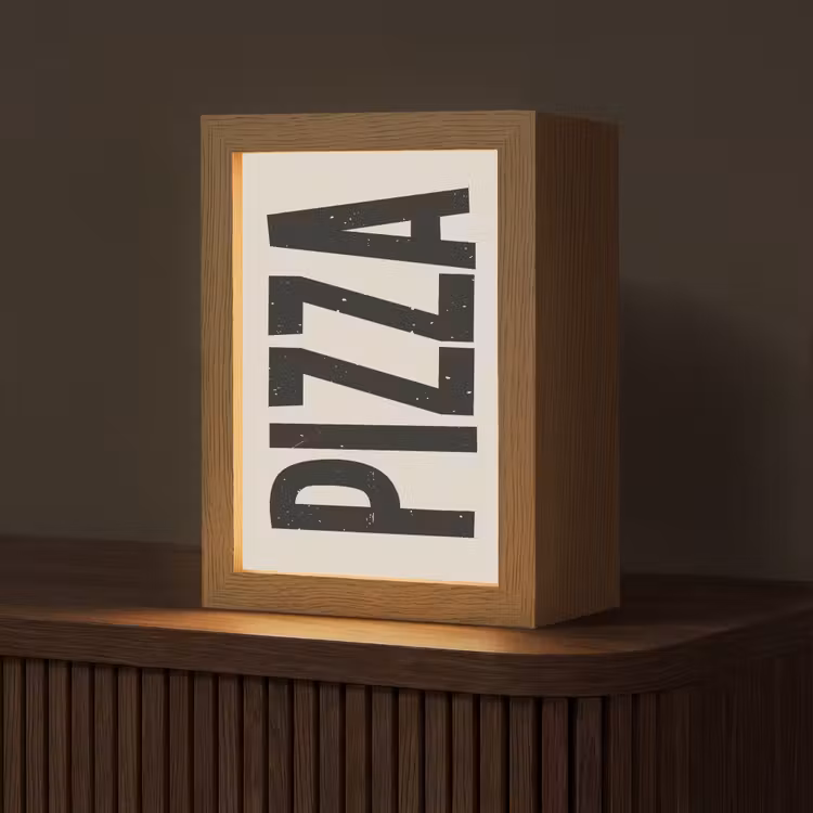 Tafellamp - Pizza - Decoratie - Japandi - Vintage — 1