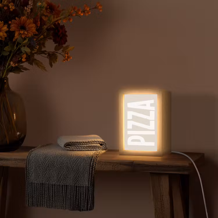 Tafellamp - Pizza - Decoratie - Japandi - Wit — 2