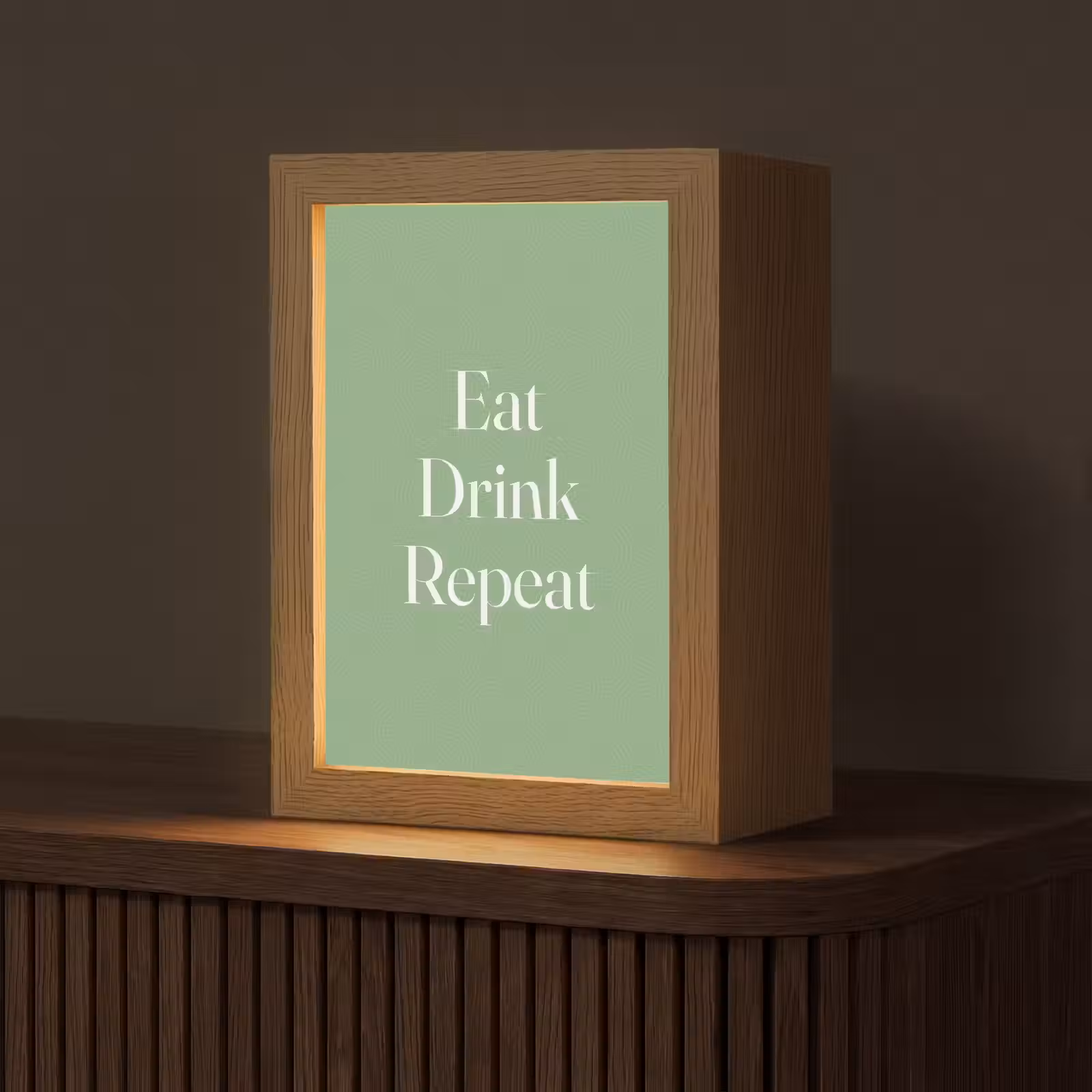 Tafellamp - Eten - Drinken - Tekst - Mintgroen — 1