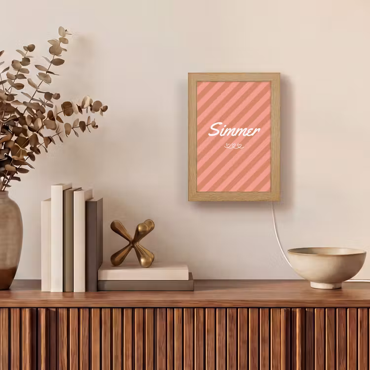 Tafellamp - Simmer - Hartjes - Strepen - Roze — 4