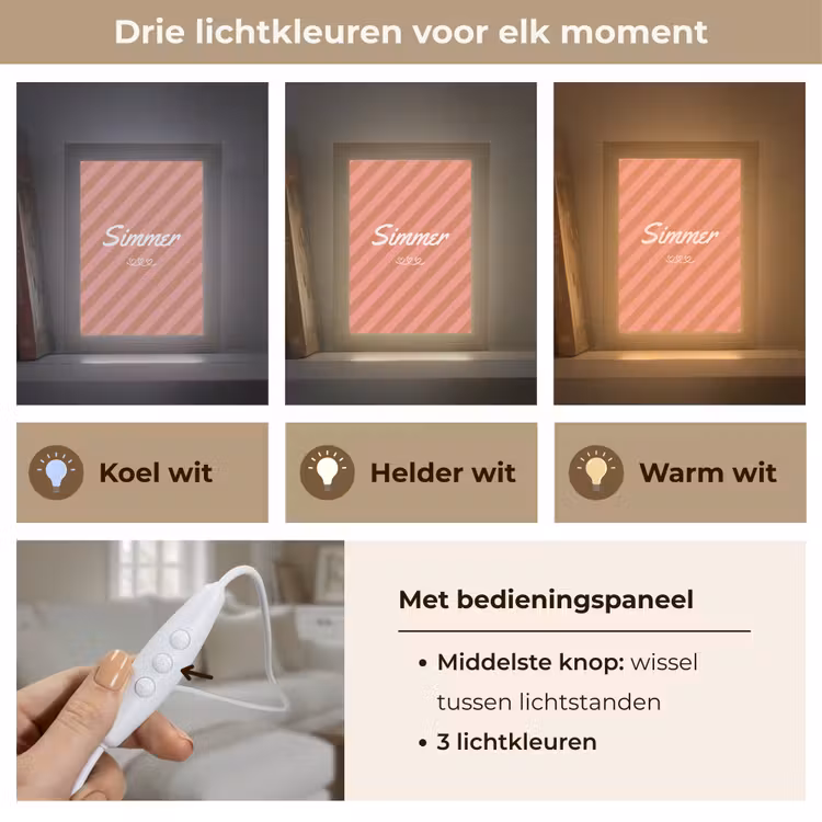 Tafellamp - Simmer - Hartjes - Strepen - Roze — 6