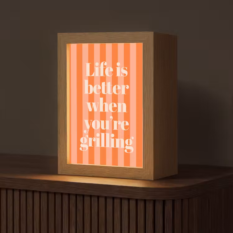 Tafellamp - Tekst - Gestreept - Oranje - Zomer — 1