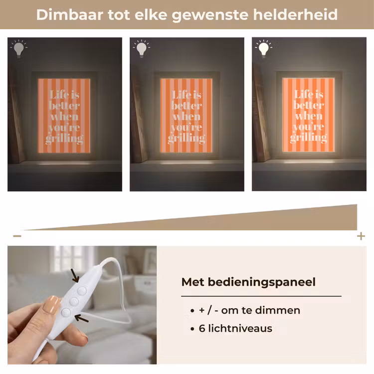 Tafellamp - Tekst - Gestreept - Oranje - Zomer — 7