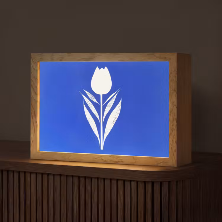 Tafellamp - Tulp - Minimalistisch - Bladeren - Wit — 1