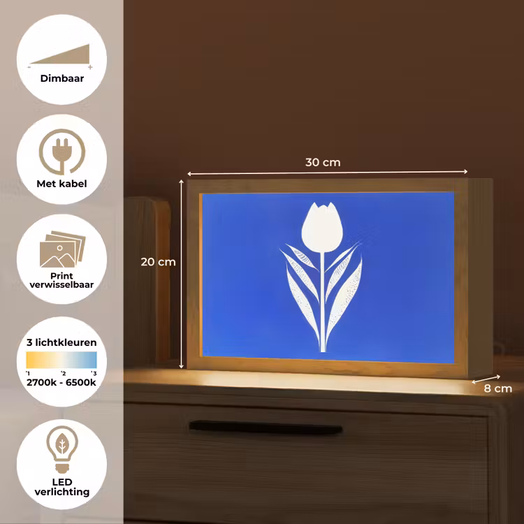Tafellamp - Tulp - Minimalistisch - Bladeren - Wit — 7