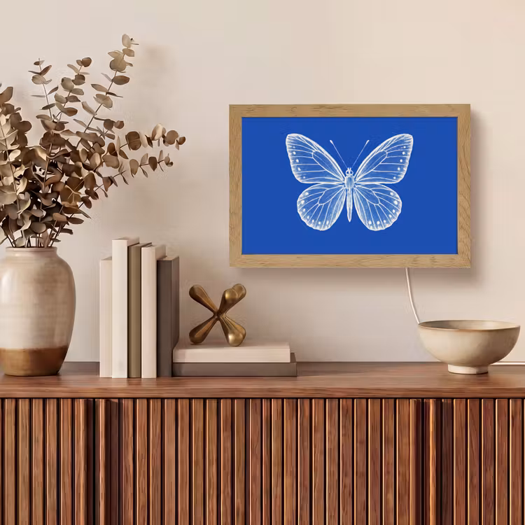 Tafellamp - Vlinder - Wit - Getekend - Stippen — 3