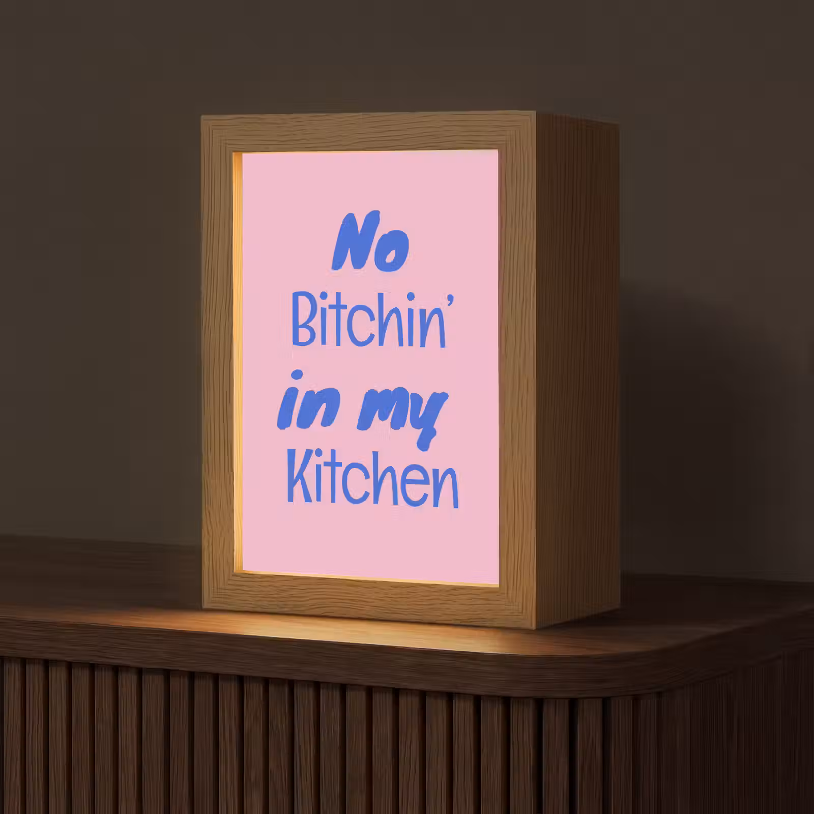 Tafellamp - Quote - Blauw - Lettertype - Keuken — 1