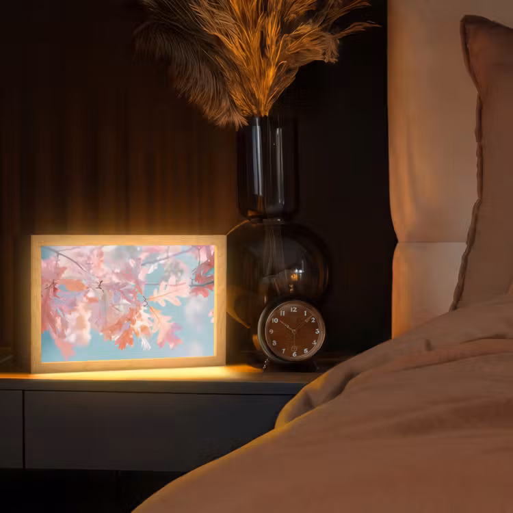 Tafellamp - Eikenbladeren - Takken - Roze — 2