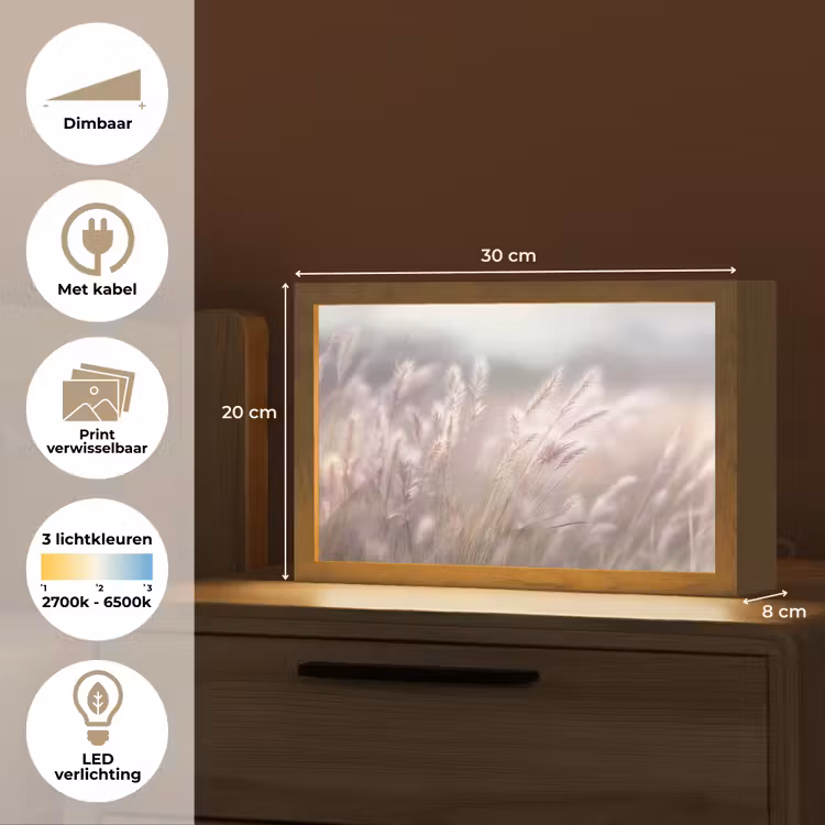 Tafellamp - Graspluimen - Wind - Beige - Mistig — 7