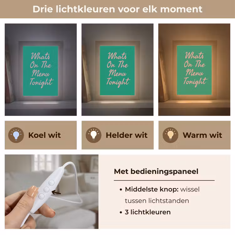 Tafellamp - Menu - Quote - Roze — 6