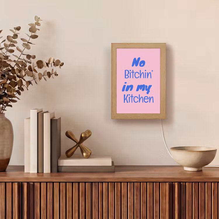 Tafellamp - Quote - Blauw - Lettertype - Keuken — 4