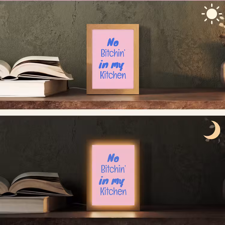 Tafellamp - Quote - Blauw - Lettertype - Keuken — 5