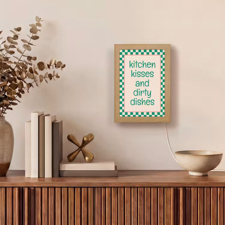 Tafellamp - Quote - Groen - Geblokt - Keuken — 4