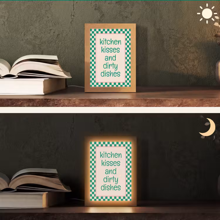 Tafellamp - Quote - Groen - Geblokt - Keuken — 5
