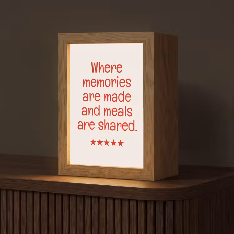 Tafellamp - Quote - Sterren - Rood - Memories — 1