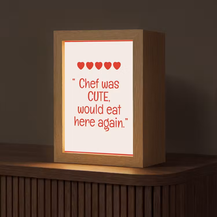 Tafellamp - Tekst - Rood - Hartjes — 1