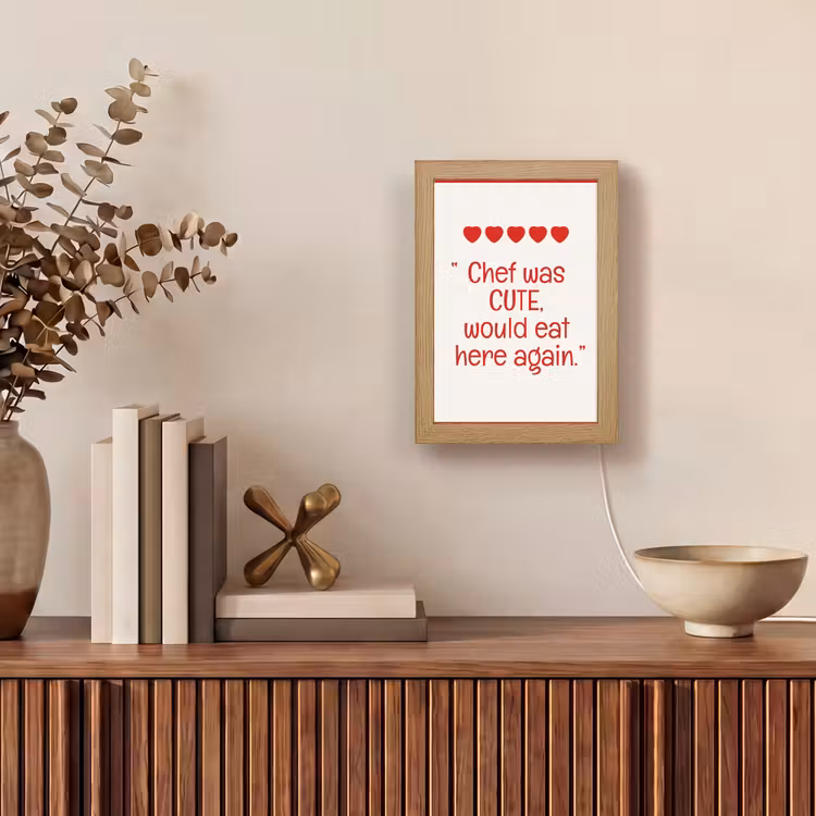 Tafellamp - Tekst - Rood - Hartjes — 4