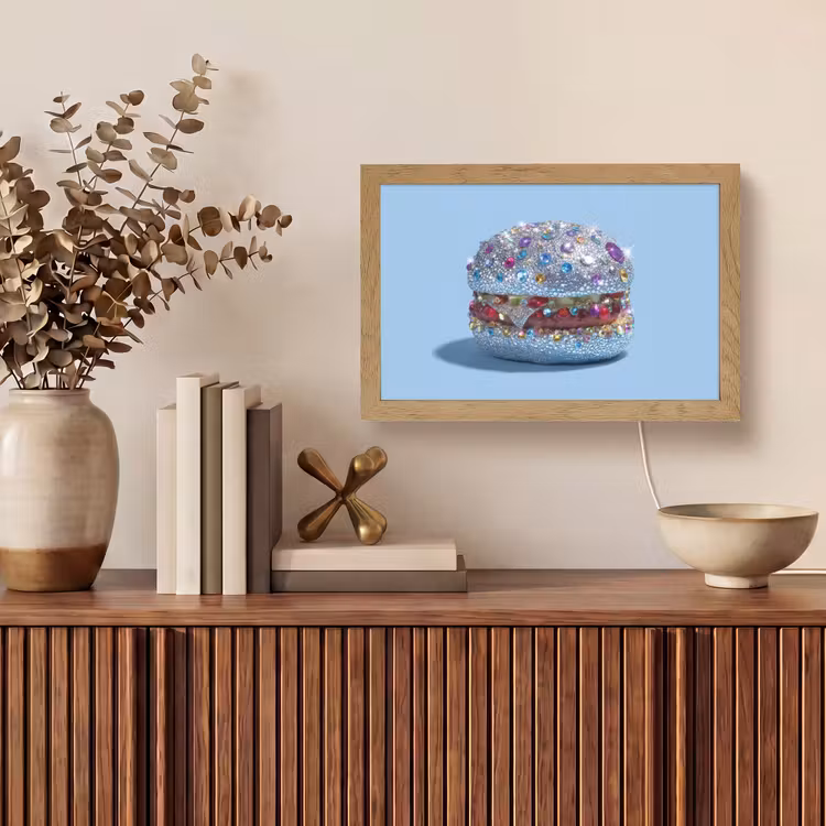 Tafellamp - Glitters - Hamburger - Blauw — 3