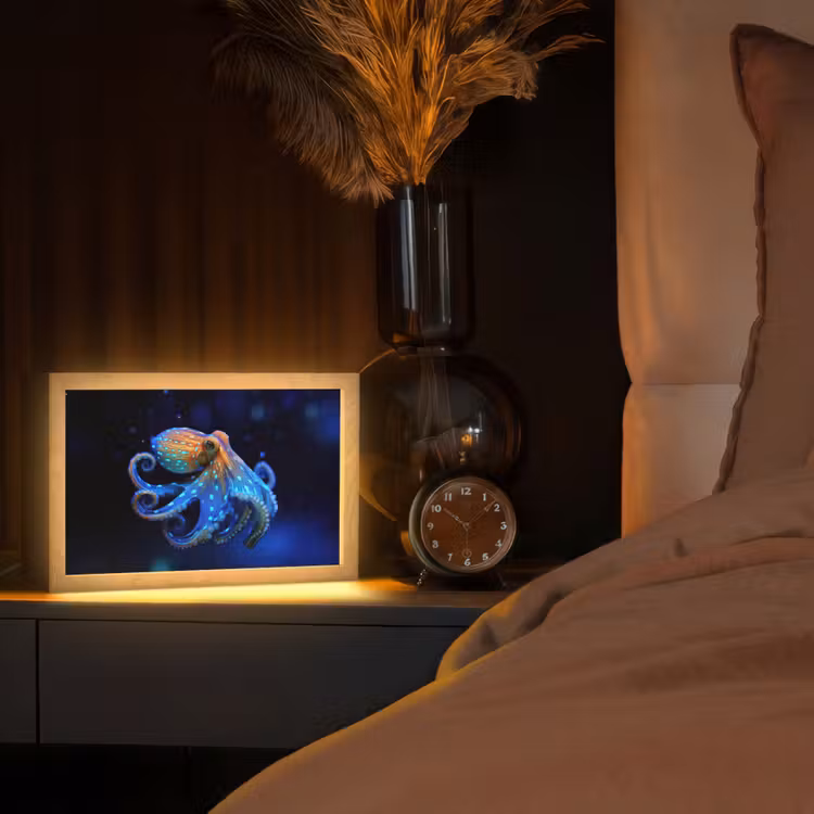 Tafellamp - Octopus - Stippen - Blauw - Zee — 2