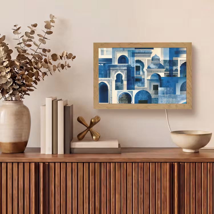 Tafellamp - Abstract - Islamitisch - Blauw - Wit — 3