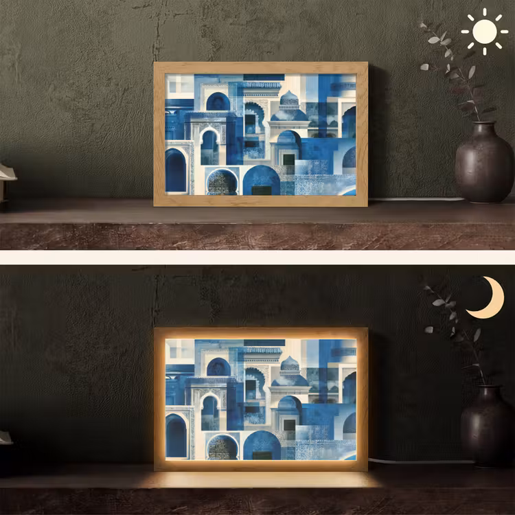 Tafellamp - Abstract - Islamitisch - Blauw - Wit — 5
