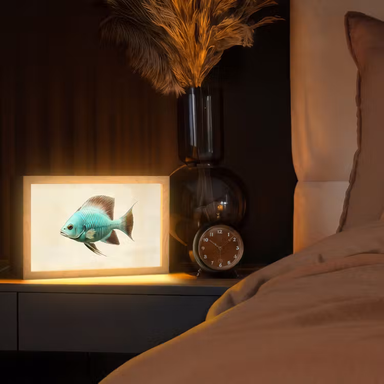 Tafellamp - Schubben - Vis - Mint - Minimalistisch — 2