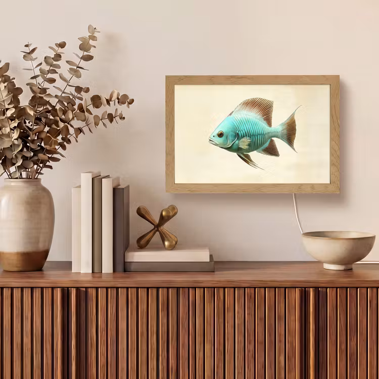 Tafellamp - Schubben - Vis - Mint - Minimalistisch — 3