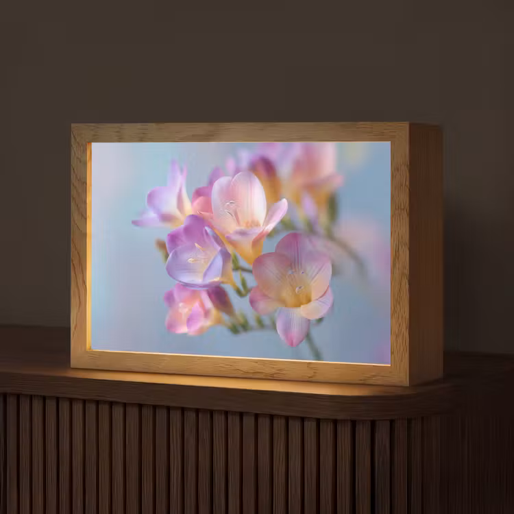 Tafellamp - Bloemen - Paars - Overloop - Meeldraden — 1
