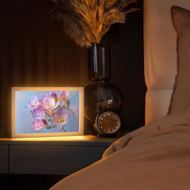 Tafellamp - Bloemen - Paars - Overloop - Meeldraden — 2