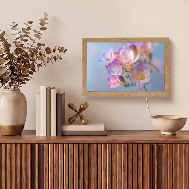 Tafellamp - Bloemen - Paars - Overloop - Meeldraden — 3