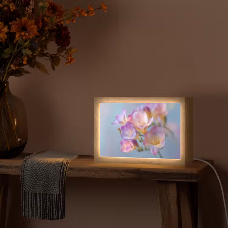 Tafellamp - Bloemen - Paars - Overloop - Meeldraden — 4