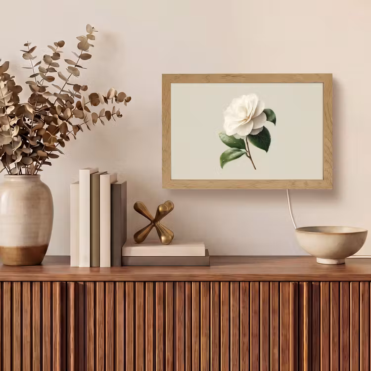 Tafellamp - Cameliabloem - Wit - Groen — 3