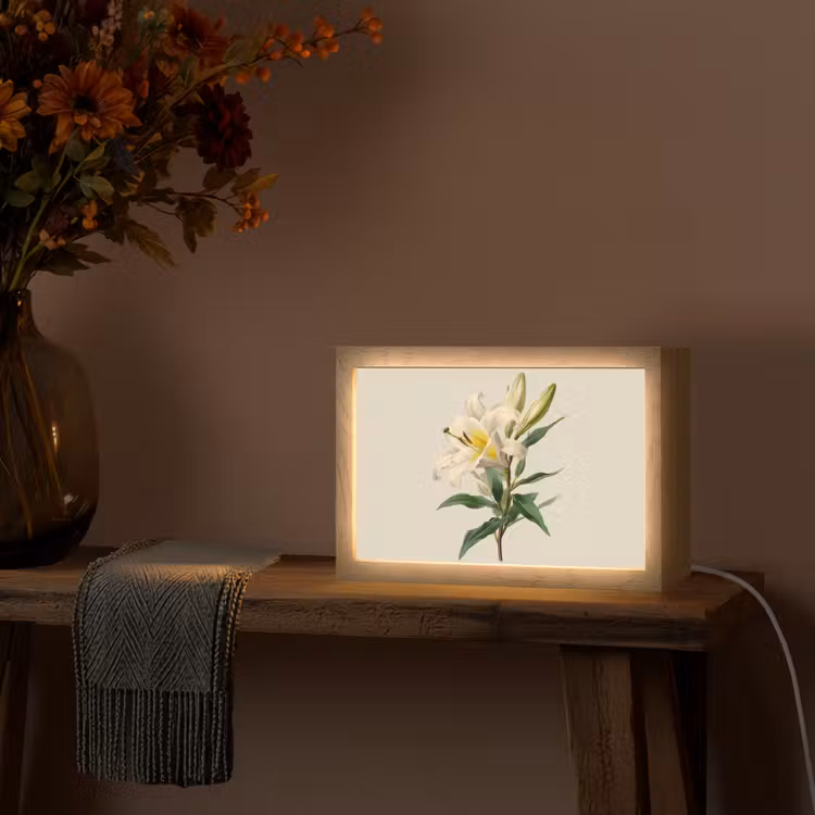 Tafellamp - Lelie - Elegant - Botanisch - Beige — 4